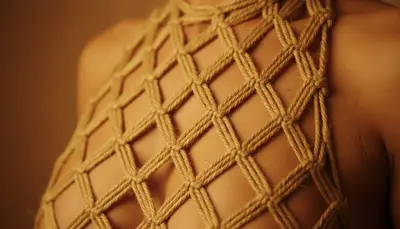 Decorative rope tied in geometric patterns, artful and precise