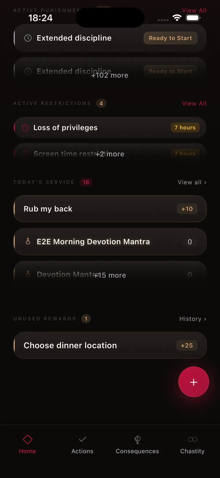 Granted Rewards screenshot